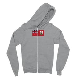 image-Drapeau des Bermudes - Sweat à capuche unisexe classique à fermeture
