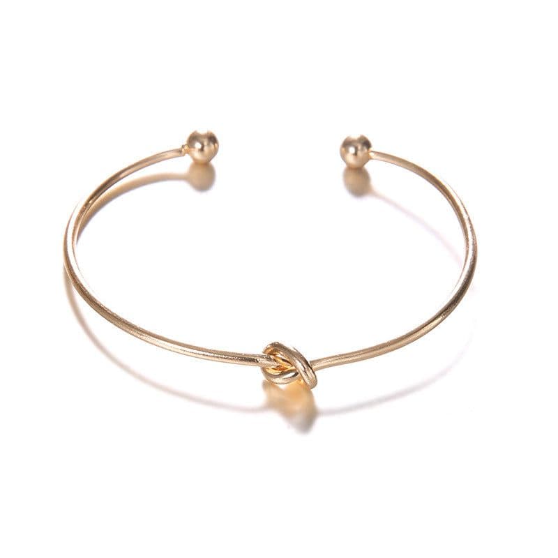 image-2018 Japanese and Korean fashion new women's arrow knotted open bracelet set big street shooting Europe and the United States wholesale
