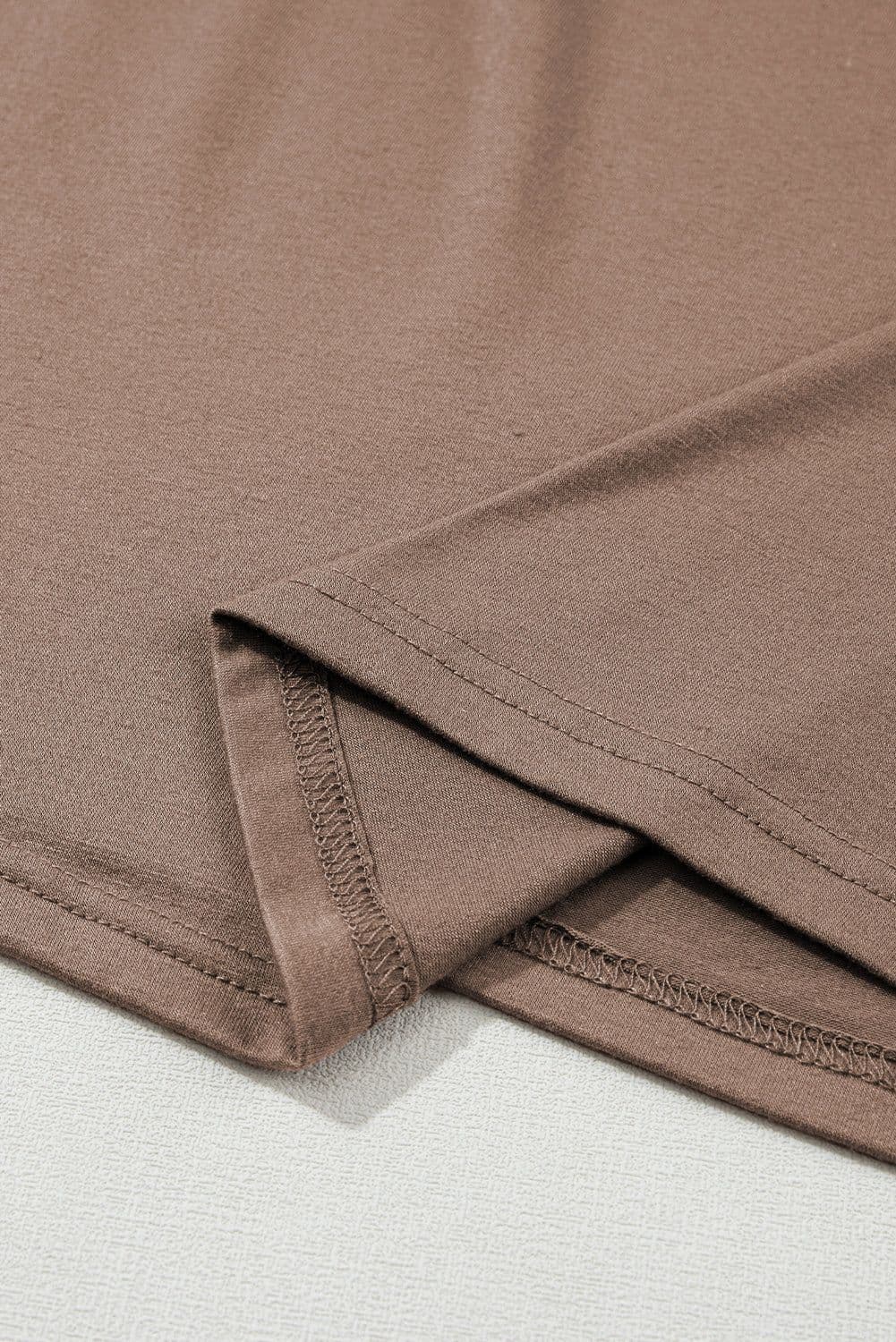 image-Solid Color T-Shirt & Wide Leg Pants Set - 2pcs - Comfortable Fabric