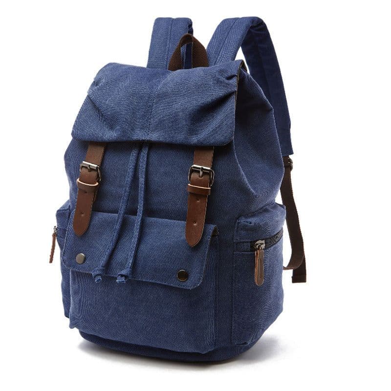 image-Canvas Army Green Backpack Computer Bag Korean Trendy Travel Backpack Womens