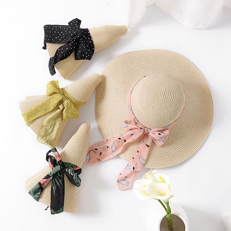image-Big Brim Straw Hat Women Summer Khaki