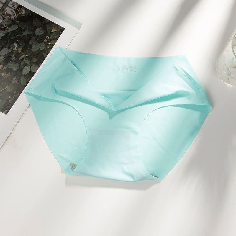 image-About Tao Ice Silk Triangle Panties Low Waist XXXL Light Blue