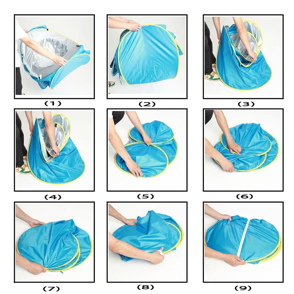image-Children's Tent 117x79x70cm Foldable Pool Beach