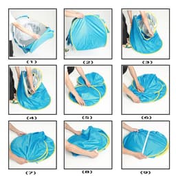 image-Children's Tent 117x79x70cm Foldable Beach Pool