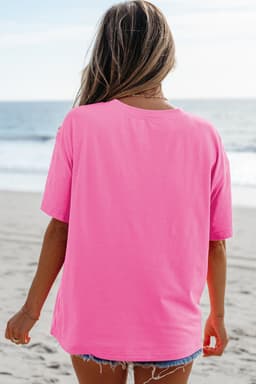 image-Bright Pink Neon MAMA Graphic T Shirt - Statement Tee