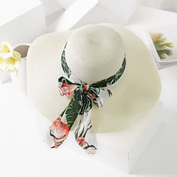 image-Big Brim Straw Hat Women Summer Khaki