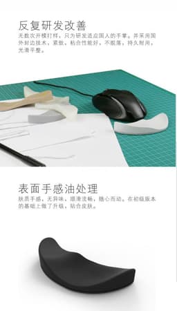 image-Ergonomic Mouse Pad Wrist Rest - White Right Hand