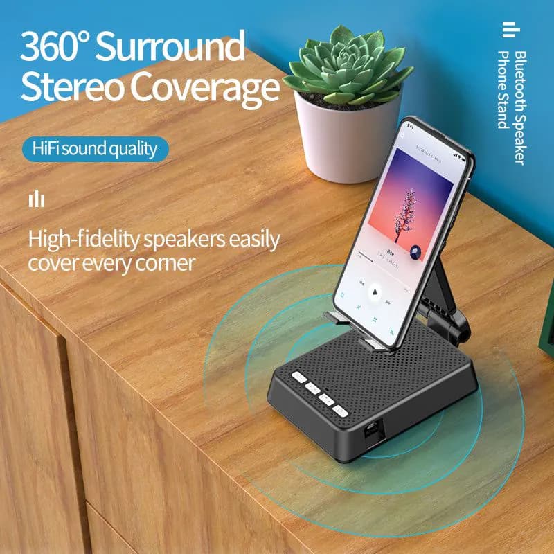image-Mobile Phone Broadcaster Stand Wireless Bluetooth Speaker
