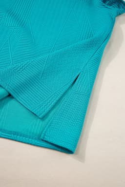 image-Skobeloff Textured Ruffle Split Top & Shorts Set