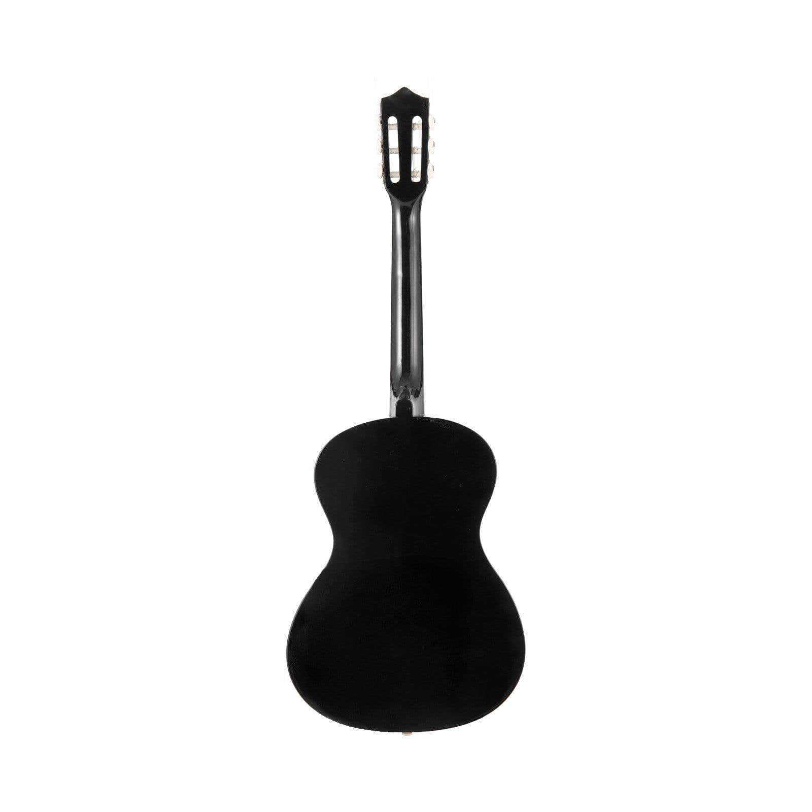 image-VEVOR Classical Guitar, 38 Inch, Wood Classical Guitar Starter Kit for Beginners, with Nylon Strings, Gig Bag, Strap, Tuner, Extra Strings, Picks, Capo, Basswood, for Teenagers Adults Students, Black