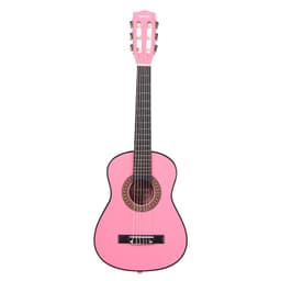 image-VEVOR Classical Guitar, 30 Inch, Wood Classical Guitar Starter Kit for Beginners, with Nylon Strings, Gig Bag, Strap, Tuner, Extra Strings, Picks, Capo, Basswood, for Kids Girls Boys Students, Pink