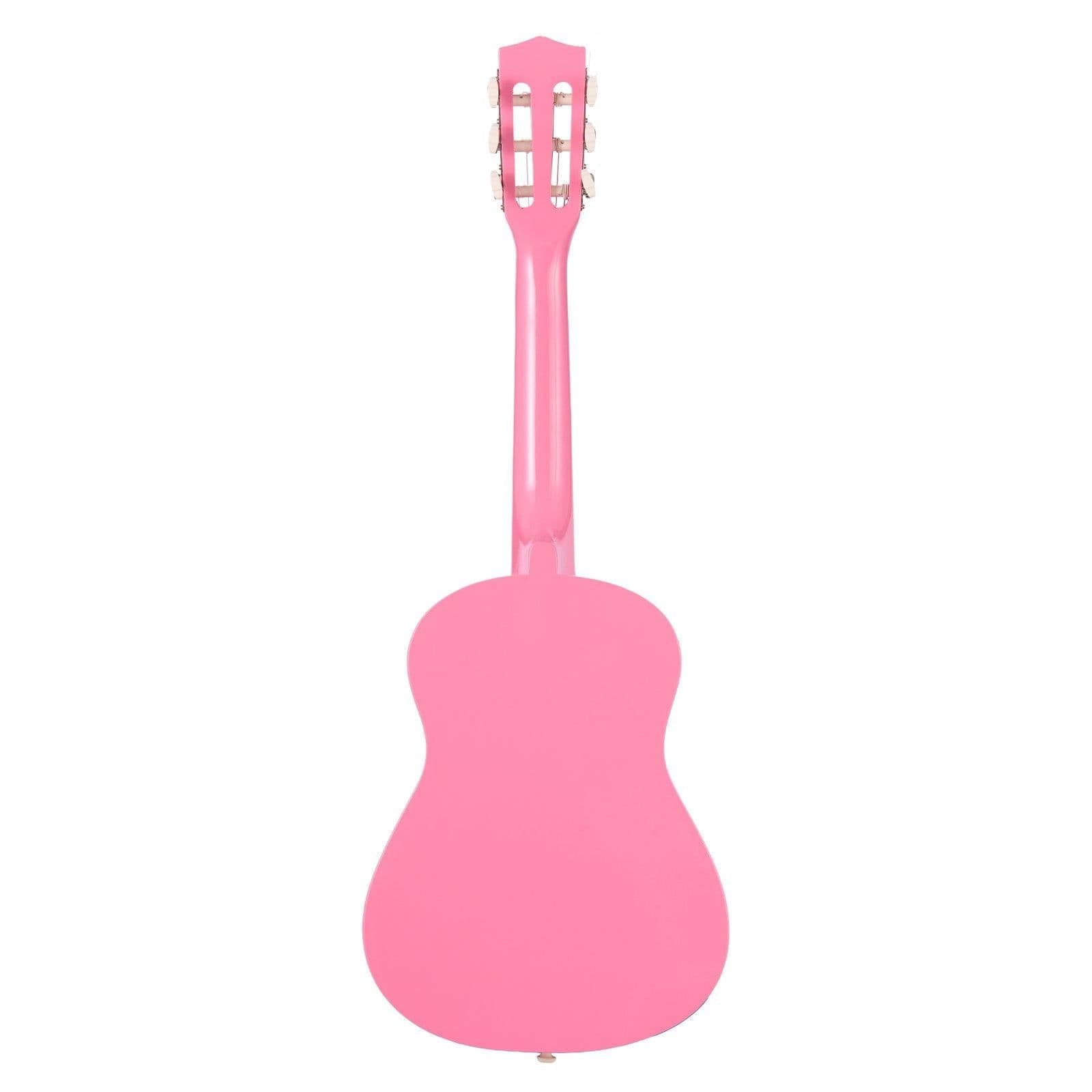 image-VEVOR Classical Guitar, 30 Inch, Wood Classical Guitar Starter Kit for Beginners, with Nylon Strings, Gig Bag, Strap, Tuner, Extra Strings, Picks, Capo, Basswood, for Kids Girls Boys Students, Pink