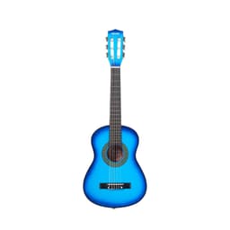image-VEVOR Classical Guitar, 30 Inch, Wood Classical Guitar Starter Kit for Beginners, with Nylon Strings, Gig Bag, Strap, Tuner, Extra Strings, Picks, Capo, Basswood, for Kids Girls Boys Students, Blue