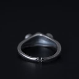 image-Creative cross-border jewelry s925 silver carnelian ring female personality retro frog prince ring opening adjustable
