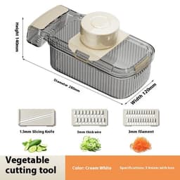 image-2in1 Multifunctional Vegetable Cutter For Cutting And Draining Vegetables Sturdy Food Chopper Convenient Dicer Kitchen Gadget