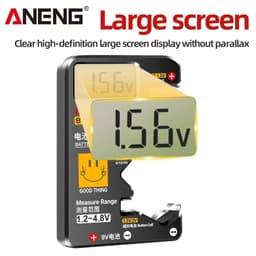 image-ANENG BT189 Button Cell Battery Tester 9V N D C AA AAA Universal Household LCD Display Battery Tester Power Bank Detectors Tools