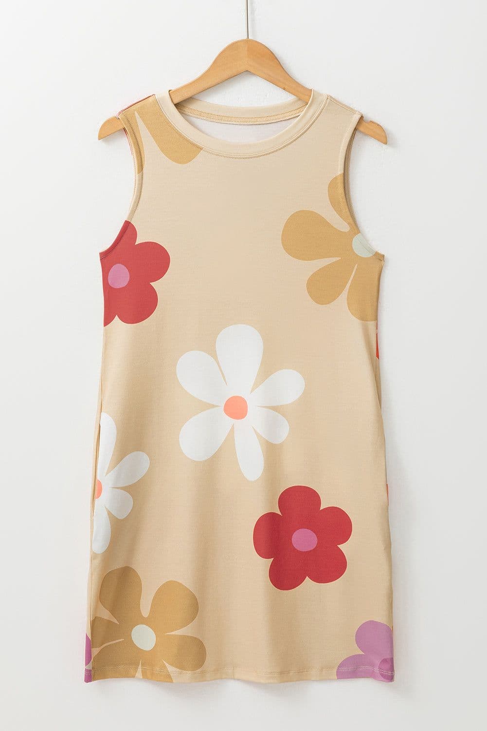 image-Apricot Daisy Flower Print Tank Dress