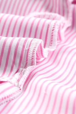 image-Sky Blue Striped Boyfriend Shirt with Pocket - Smocked Cuffs