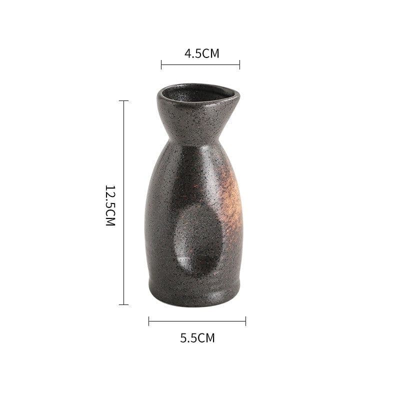 image-Japanese Style Ceramic Wine Pot - Handmade Baijiu Carafe