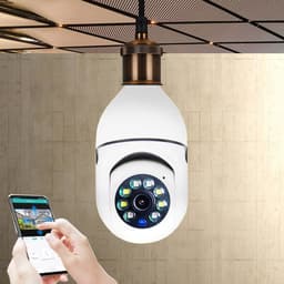 image-WiFi CAMERA 1080P Bulb 4X Zoom Camera E27 Home 5GWiFi Alarm Monitor