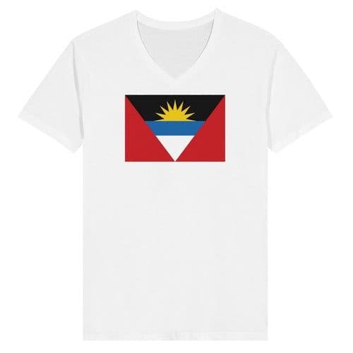 image-Drapeau d'Antigua-et-Barbuda - T-shirt unisexe premium col en V