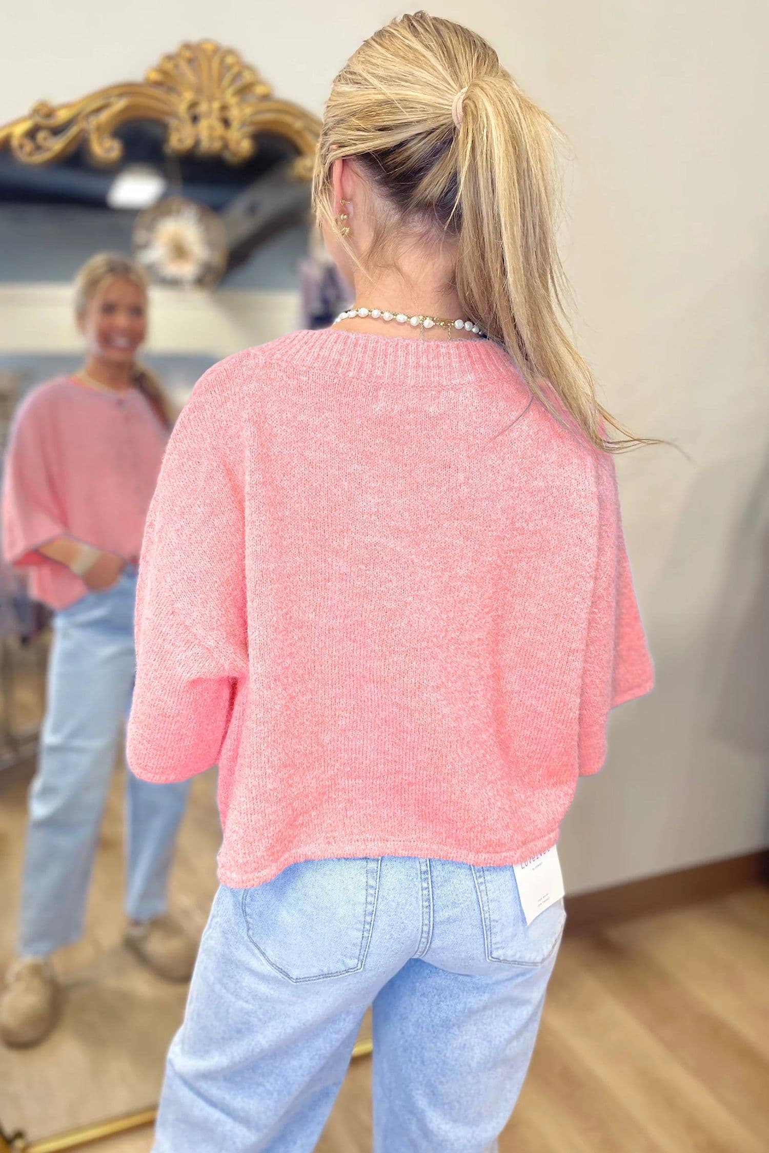 image-Moonlight Jade 3/4 Sleeve Boxy Knit Cardigan