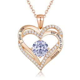 image-Female 925 Silver Twelve Birthstone Pendant Necklace