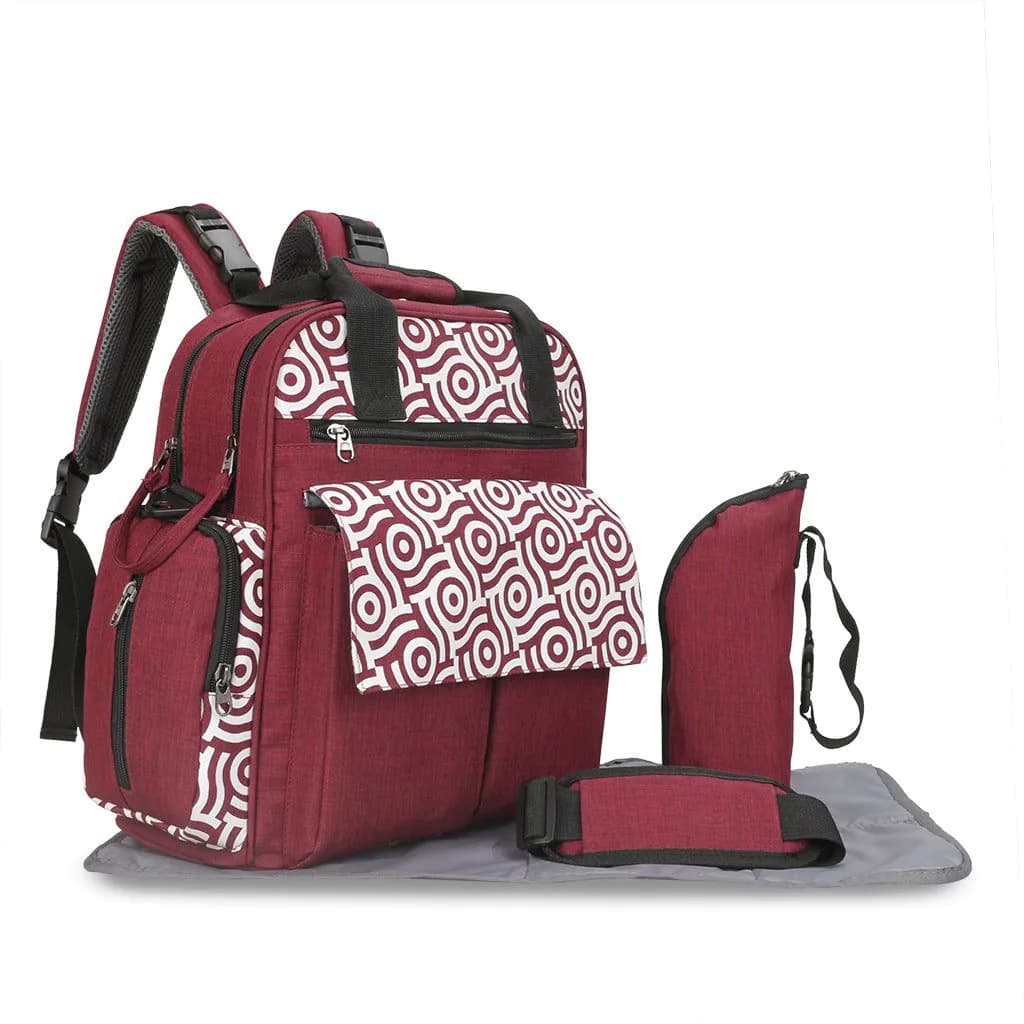 image-Large Capacity Multi-function Mommy Bag Suit