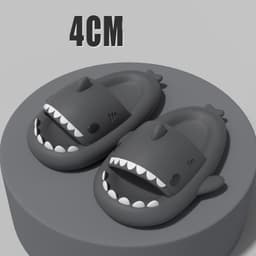 image-Adult's Slippers Indoor Outdoor Funny Shark Cartoon