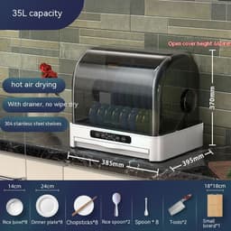 image-Mini Desktop Kitchen Disinfection Dryer - 360° Constant Temp