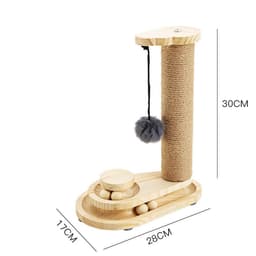 image-Cat Toys From Solid Wood Cat Turntable Bite-resistant Funny Cat Stick Cat Supplies