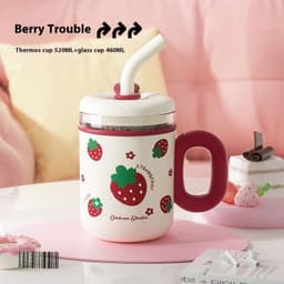 image-Dopamine Straw High Aesthetic Office Water Cup