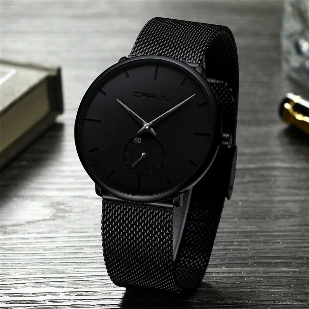image-CRRJU Sports Mens slim Watches Top Brand Luxury Waterproof Sport Watch Men Ultra Thin Dial Quartz Watch Casual Relogio Masculino