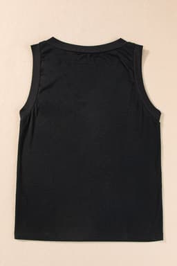 image-Mist Green Ribbed V Neck Tank