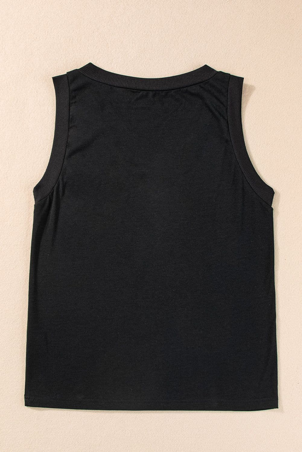 image-Mist Green Ribbed V Neck Tank
