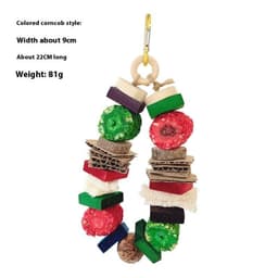 image-Colorful Wooden Hanging String Rabbit Hamster Molar Vine Bal Parrot Toys