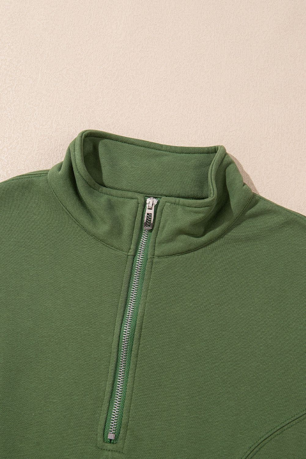 image-Vineyard Green Half Zip up Pullover Active Top and Joggers Set