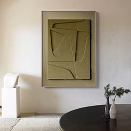 image-Three-dimensional Abstract Silent Style Geometric Morandi Hanging Painting