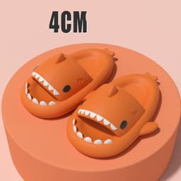 image-Adult's Slippers Indoor Outdoor Funny Shark Cartoon