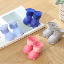 image-Dog Rain Boots 4Pcs Pet Dog Puppy Warm Waterproof Silicone Non-Slip Rain Boots Footwear Shoes Dog Cat Pet Toy Dog Rain Boots Dog Rain Shoes, Cat Rain Boots, Waterproof Foot Cover, Soft Bottom Shoes