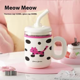 image-Dopamine Straw High Aesthetic Office Water Cup
