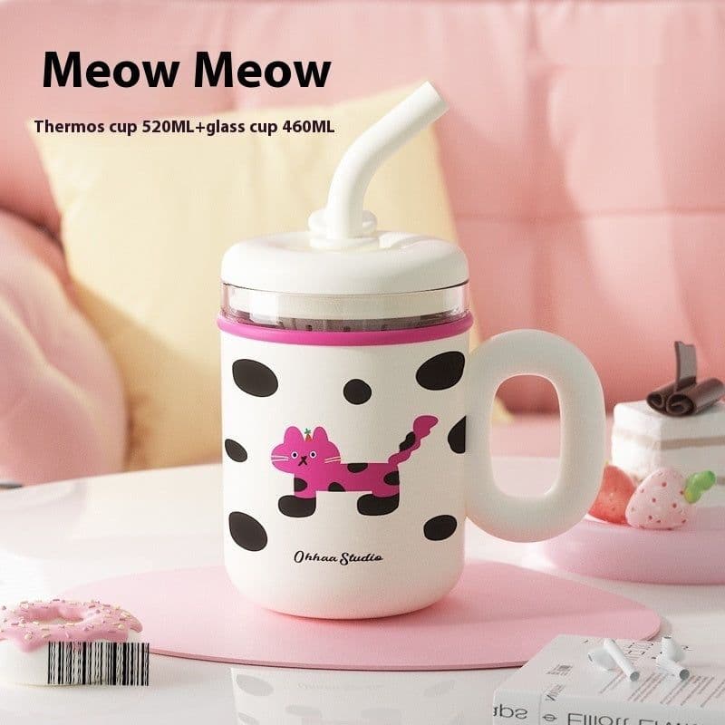 image-Dopamine Straw High Aesthetic Office Water Cup