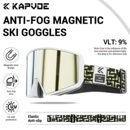 image-KAPVOE Photochromic Men Women Outdoor Sports Ski goggles Anti-fog Snowboarding Snowmobile Glasses UV400 Teen Charistmas Cycling