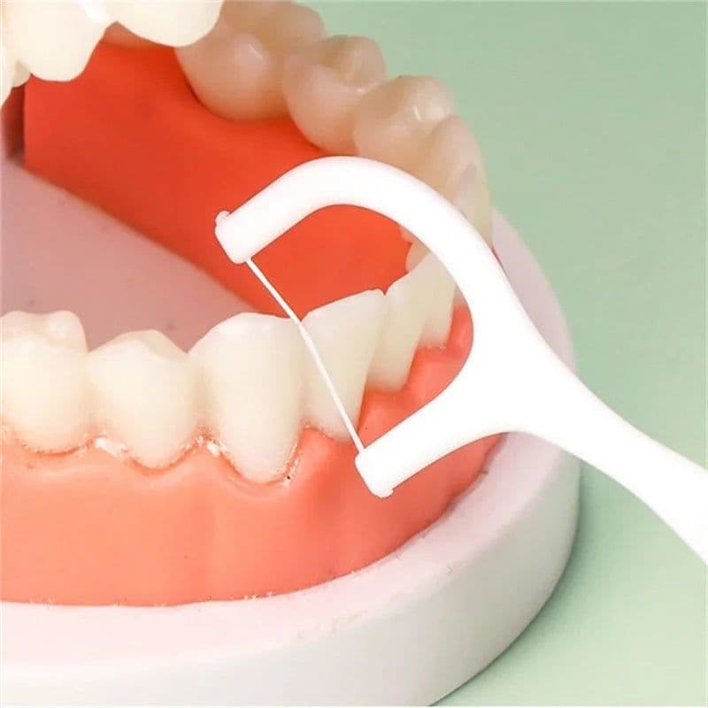 image-1/2/5/10 Box Portable Disposable Dental Floss Plastic Toothpick High-tension Dental Floss Stick Dental Floss Box Oral Care