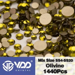 image-VDD SS4-SS20 Mix Size Clear Crystal Non-Hotfix Gold FlatBack Rhinestones Decorations DIY Glitter Stones 3D Nail Art Accessories