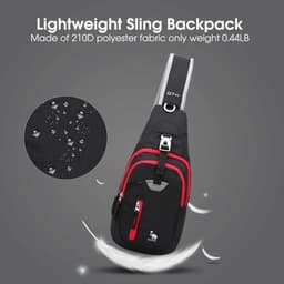 image-OIWAS Casual Crossbody Chest Bag Sling Shoulder Men's Bag One Strap Lightweight Male Bags Pouch DayPack for Men Travel Sport