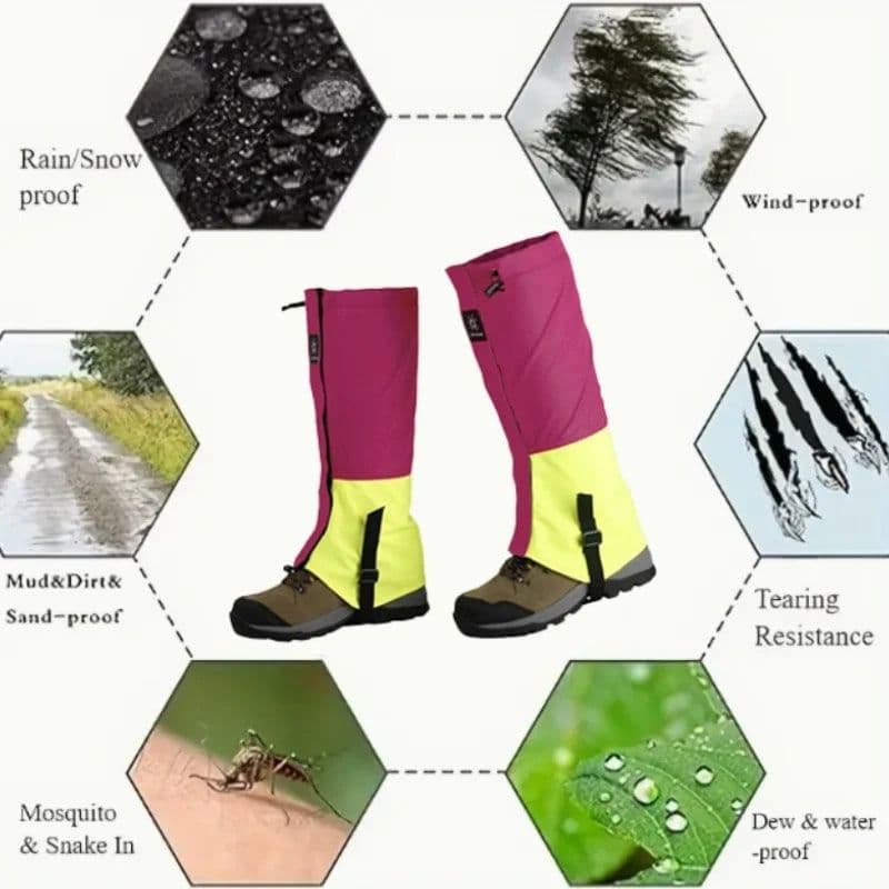 image-Waterproof Leg Gaiter Outdoor Snow Village Snow Cover Mountaineering Snow Desert Hiking Snow and Sand Prevention Leg Cover Skiin