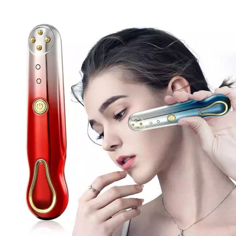 image-RF Radio Frequency Eye Massager Anti-Ageing Wrinkle Massager Portable Electric Device Dark Circle Facials Vibration Massage Pen