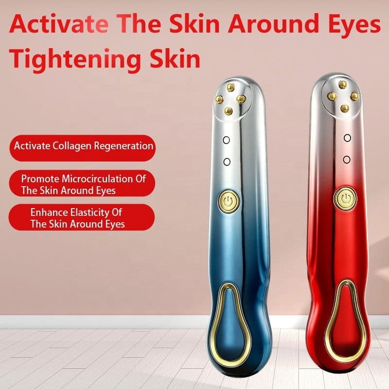 image-RF Radio Frequency Eye Massager Anti-Ageing Wrinkle Massager Portable Electric Device Dark Circle Facials Vibration Massage Pen