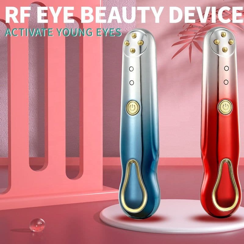 image-RF Radio Frequency Eye Massager Anti-Ageing Wrinkle Massager Portable Electric Device Dark Circle Facials Vibration Massage Pen